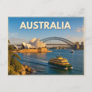 Cartão Postal Porto de Sydney Austrália