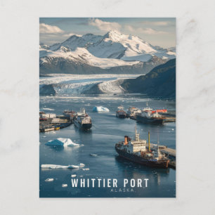 Cartão Postal Porto de Whittier, Alasca