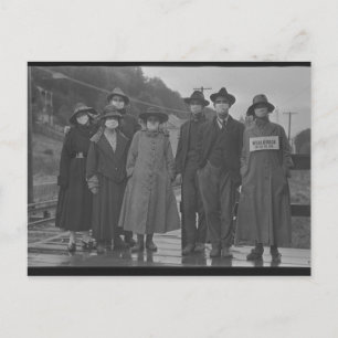 Cartão Postal Porto do pingente de masque la Grippe espagnole 19