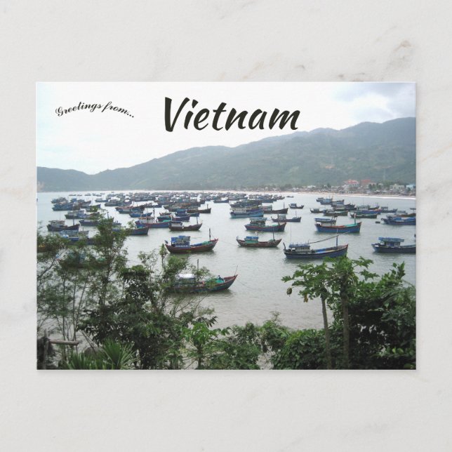 Cartão Postal Porto em Vạn Ninh Khanh Hoa no Vietnã (Frente)