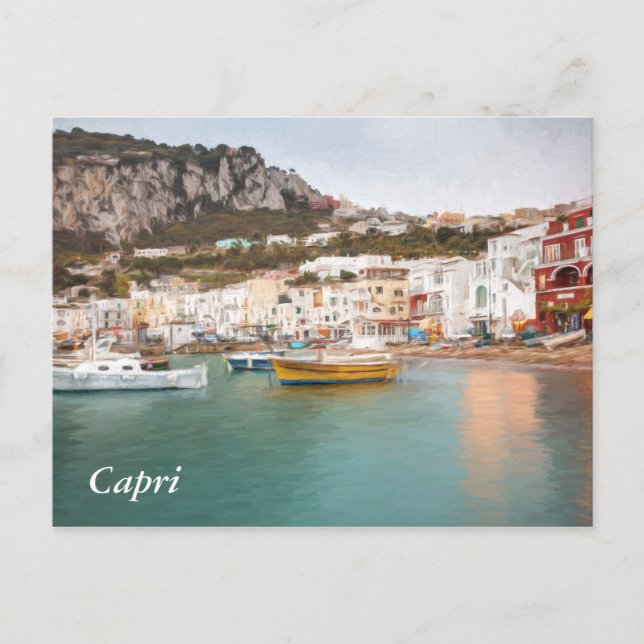 Cartão Postal Porto grandioso, Capri, Campania, Italia (Frente)