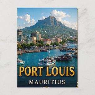 Cartão Postal Porto Luís Porto e Vistas de Ilha Tropical