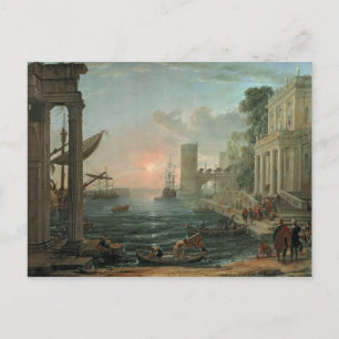 Cartão Postal Porto marítimo com a Embarque
