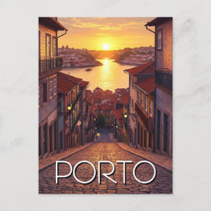 Cartão Postal Porto Portugal Viagem Sunset