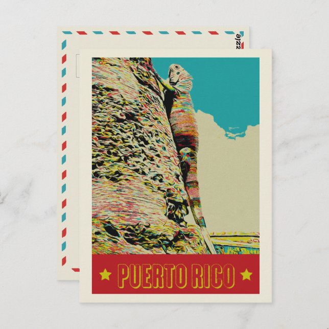 Cartão Postal Porto Rico, Caribe iguana Cartão-postal (Frente/Verso)