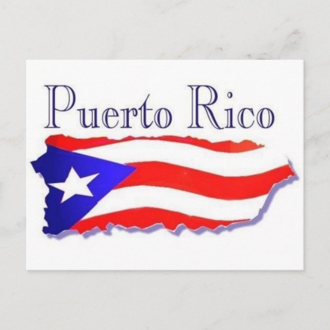 Cartão Postal Porto Rico Flag Boricua (Frente)