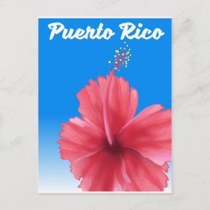 Cartão Postal Porto Rico Flor de Maga poster de viagens