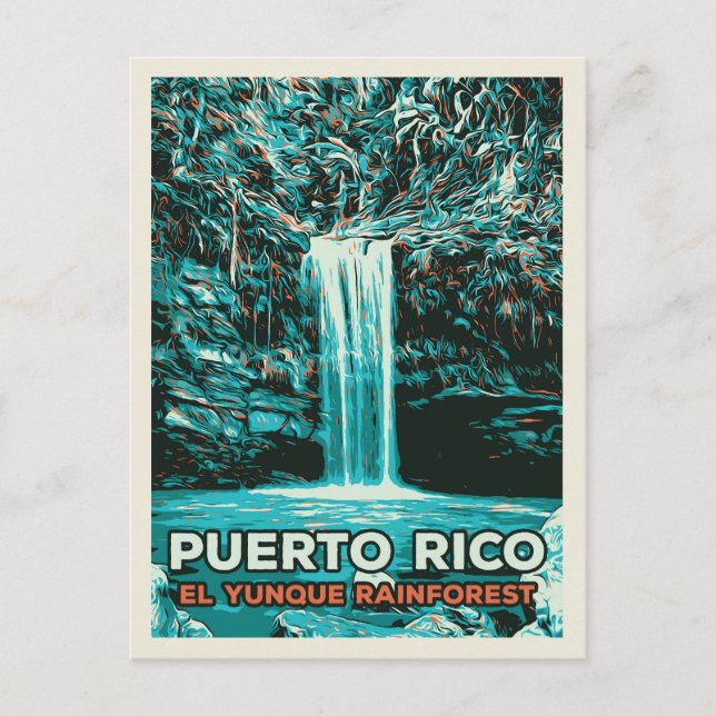 Cartão Postal Porto Rico, Parque Nacional El Yunque (Frente)