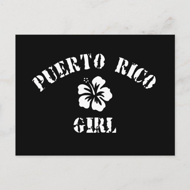 Cartão Postal Porto Rico Pink Girl (Frente)