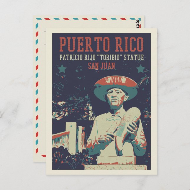 Cartão Postal Porto Rico, San Juan, Patricio Rijo Toribio Postc (Frente/Verso)