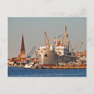 Cartão Postal Porto urbano em Rostock (Alemanha)