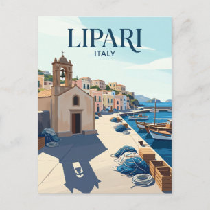 Cartão Postal Porto Velho de Lipari Itália