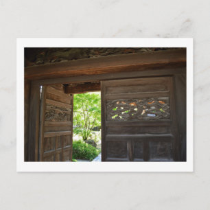 Cartão Postal Portões de madeira: Templo Zojoji, Tóquio