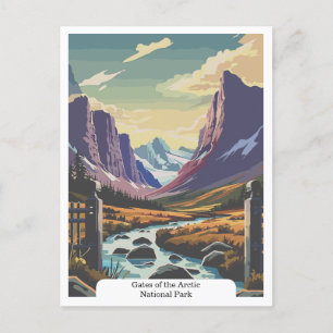 Cartão Postal Portões do Parque Nacional do Ártico, Alasca, EUA