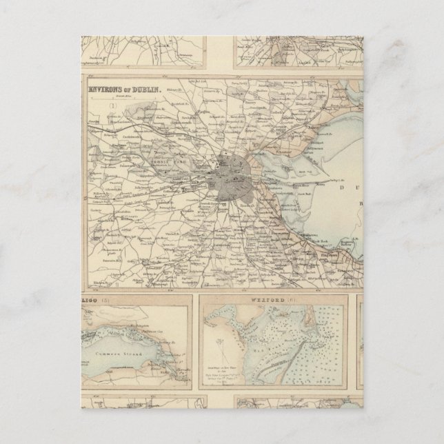 Cartão Postal Portos e portos irlandeses (Frente)