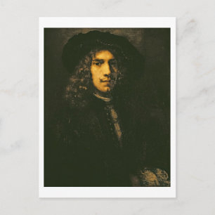 Cartão Postal Portrait of a Young Man, 1658 (oil on canvas)