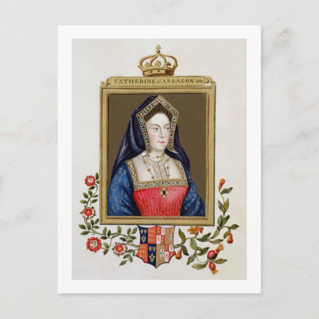Cartão Postal Portrait of Catherine of Aragon (1485-1536) 1st Qu (Frente)