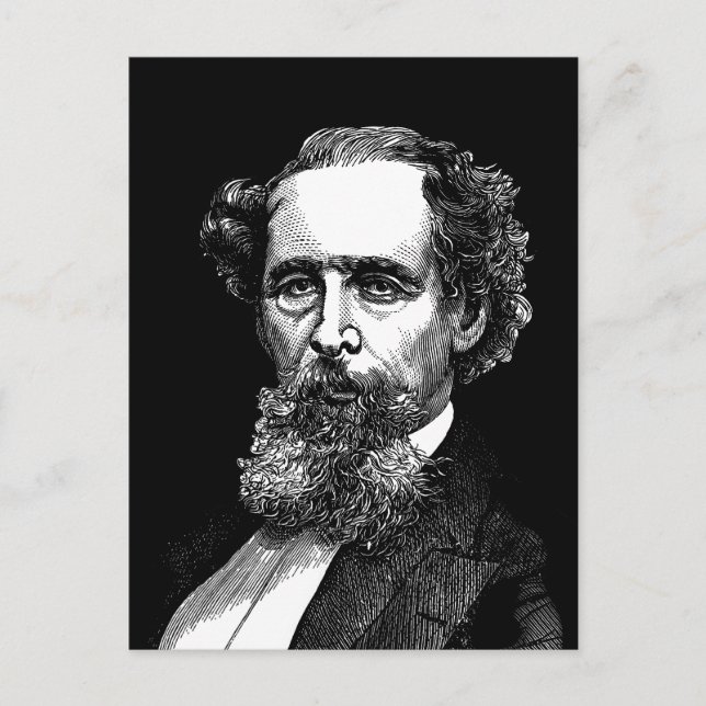 Cartão Postal Portrait of Charles Dickens (Frente)