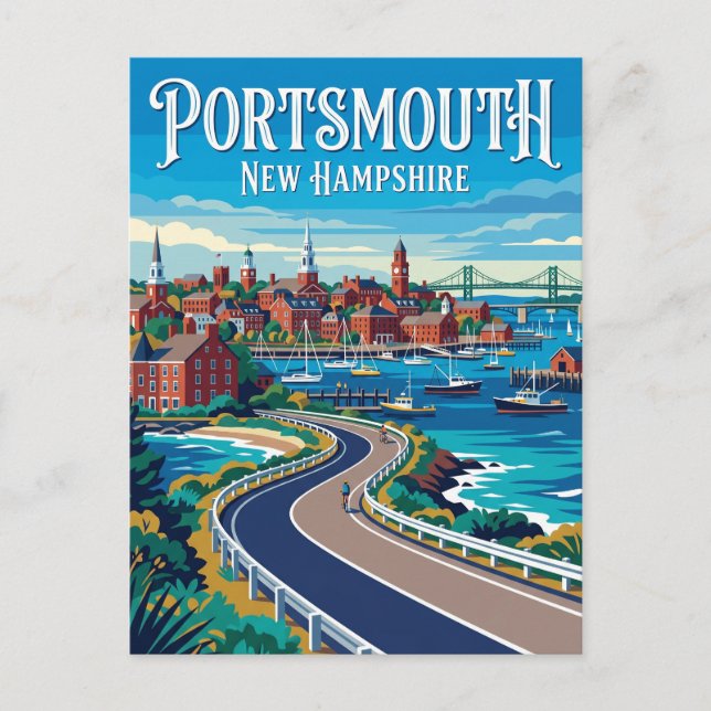 Cartão Postal Portsmouth EUA (Frente)