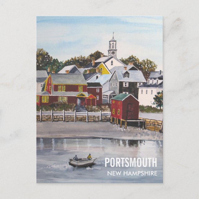 Cartão Postal Portsmouth Harbour, New Hampshire (Frente)