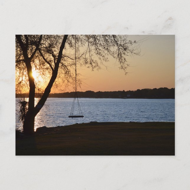 Cartão Postal Portsmouth Va Primavera Sunset (Frente)