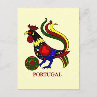 Cartão Postal Portugal barcelos "galo" jogador de futebol