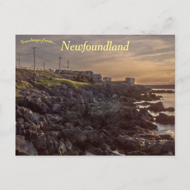 Cartão Postal Portugal Cove Terra Nova Canadá (Frente)