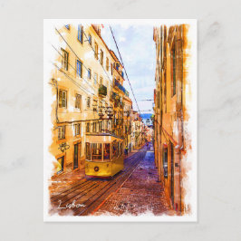 Cartão Postal Portugal, Lisboa, Carro a Cabo