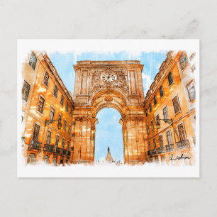 Cartão Postal Portugal, Lisboa, Rua Augusta Arch