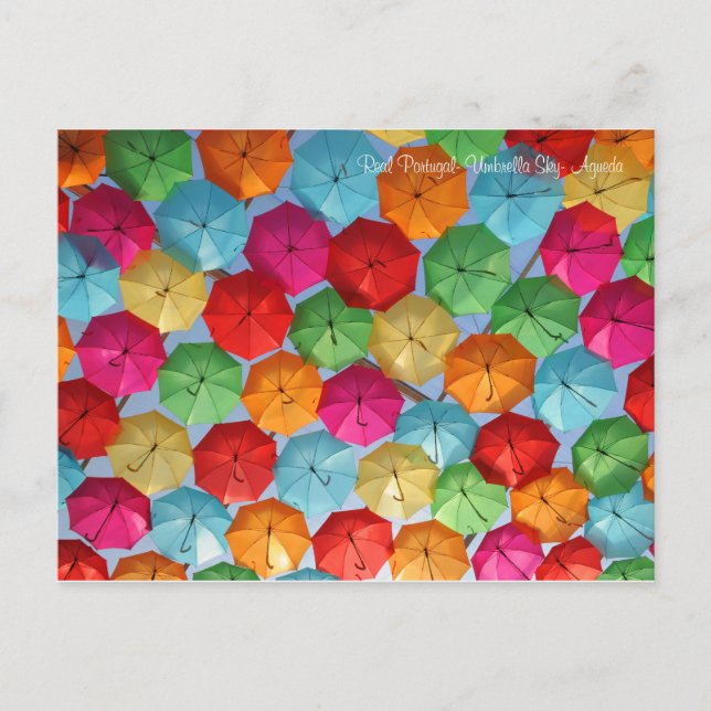 Cartão Postal Portugal Real - Umbrella Sky - Agueda (Frente)