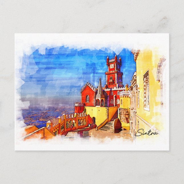 Cartão Postal Portugal, Sintra, Palácio Pena (Frente)