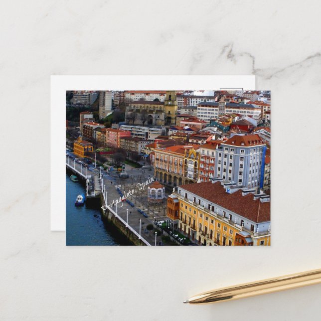 Cartão Postal Portugalete, Espanha (Frente/Verso In Situ)