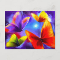 Pós-Cartaz Da Pintura De Borboletas Coloridas