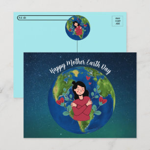 Cartão Postal Pós-cruzamento Dia da Terra 22 de abril