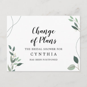 Cartão Postal Pós-pond Elegante Mínimo Simples Eucalyptus