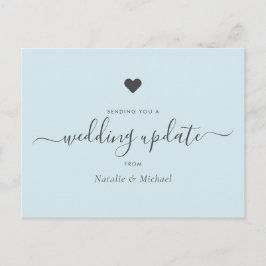 Cartão Postal Pós-Ponteiro Atualização de Casamento Elegante Scr