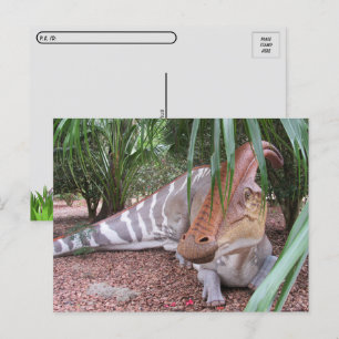 Cartão Postal Pós-travessia de Parasaurolophus - Dinossauro - Ca