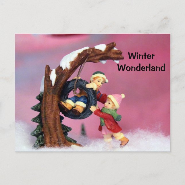 Cartão Postal Pós-travessia - Swap de Árvore Infantil Wonderland (Frente)