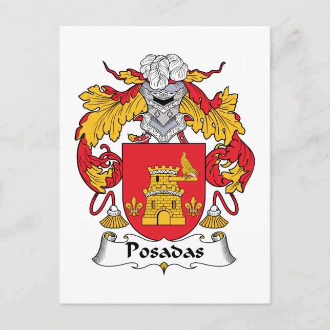 Cartão Postal Posadas Family Crest (Frente)