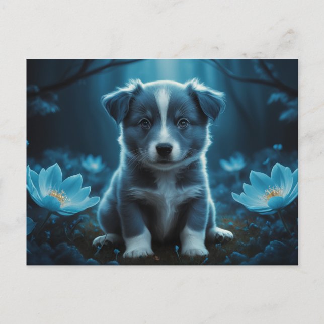 Cartão Postal Poscards Chat Bleu (Frente)