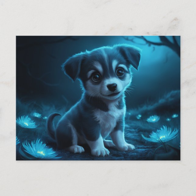 Cartão Postal Poscards Chat Bleu 02 (Frente)