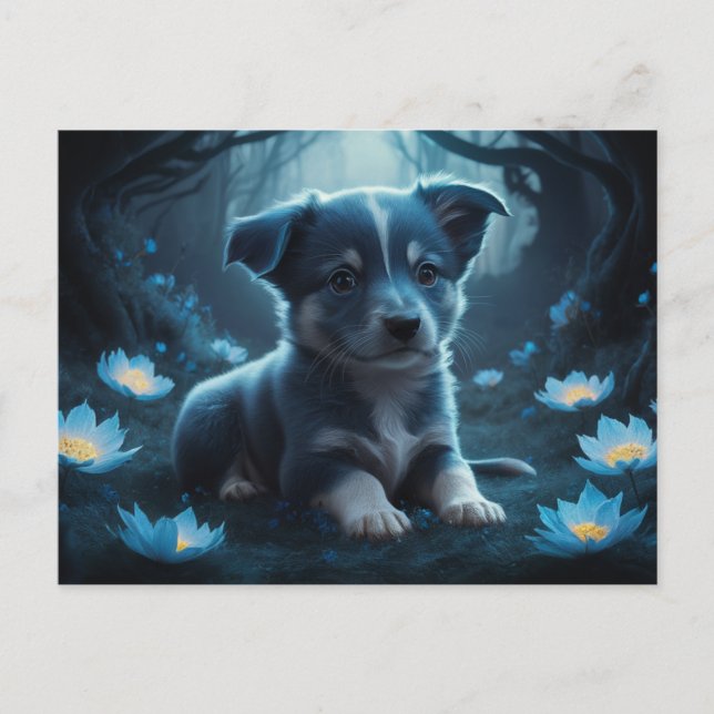 Cartão Postal Poscards Chat Bleu 04 (Frente)