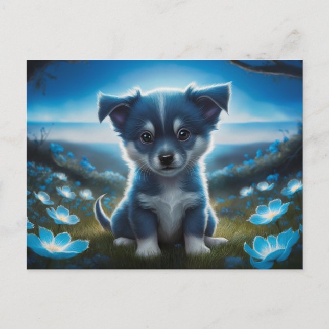 Cartão Postal Poscards Chat Bleu 05 (Frente)