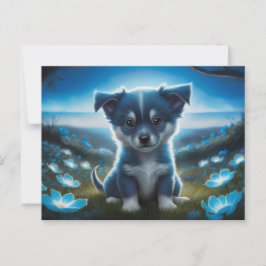 Cartão Postal Poscards Chat Bleu 05