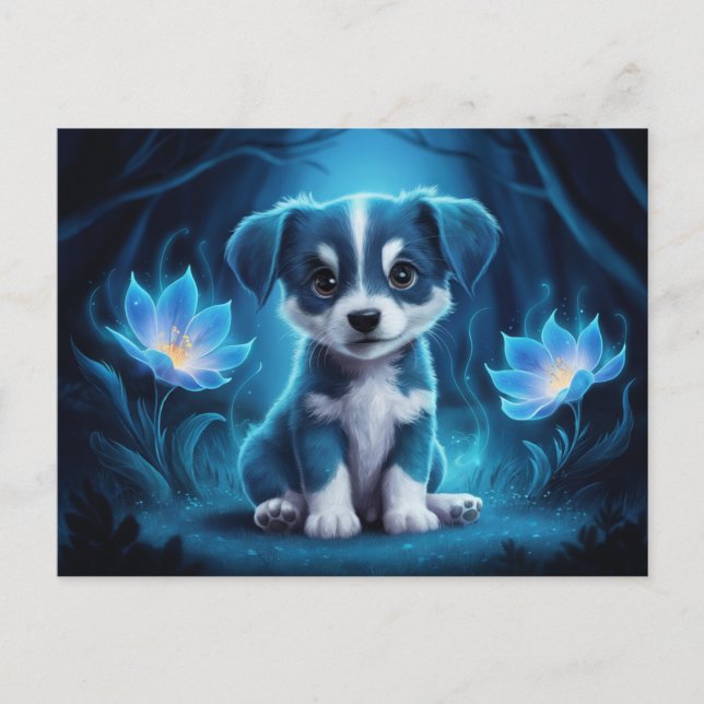 Cartão Postal Poscards Chat Bleu 07 (Frente)