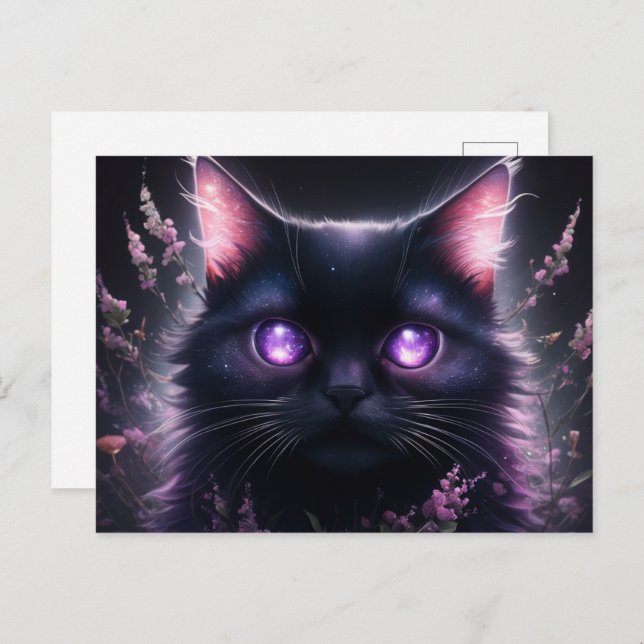 Cartão Postal Poscards Chat Mauve 04 (Frente/Verso)