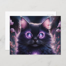 Cartão Postal Poscards Chat Mauve 06