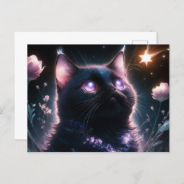 Cartão Postal Poscards Chat Mauve 10