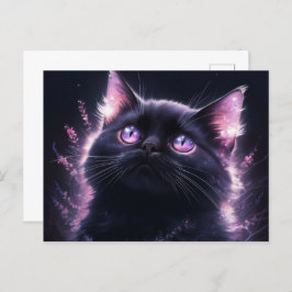 Cartão Postal Poscards Chat Mauve 12