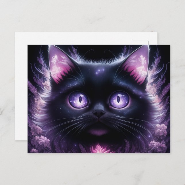 Cartão Postal Poscards Chat Mauve 13 (Frente/Verso)